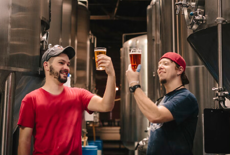 friends on a brew tour