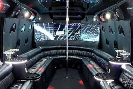 fort lauderdale party bus interior